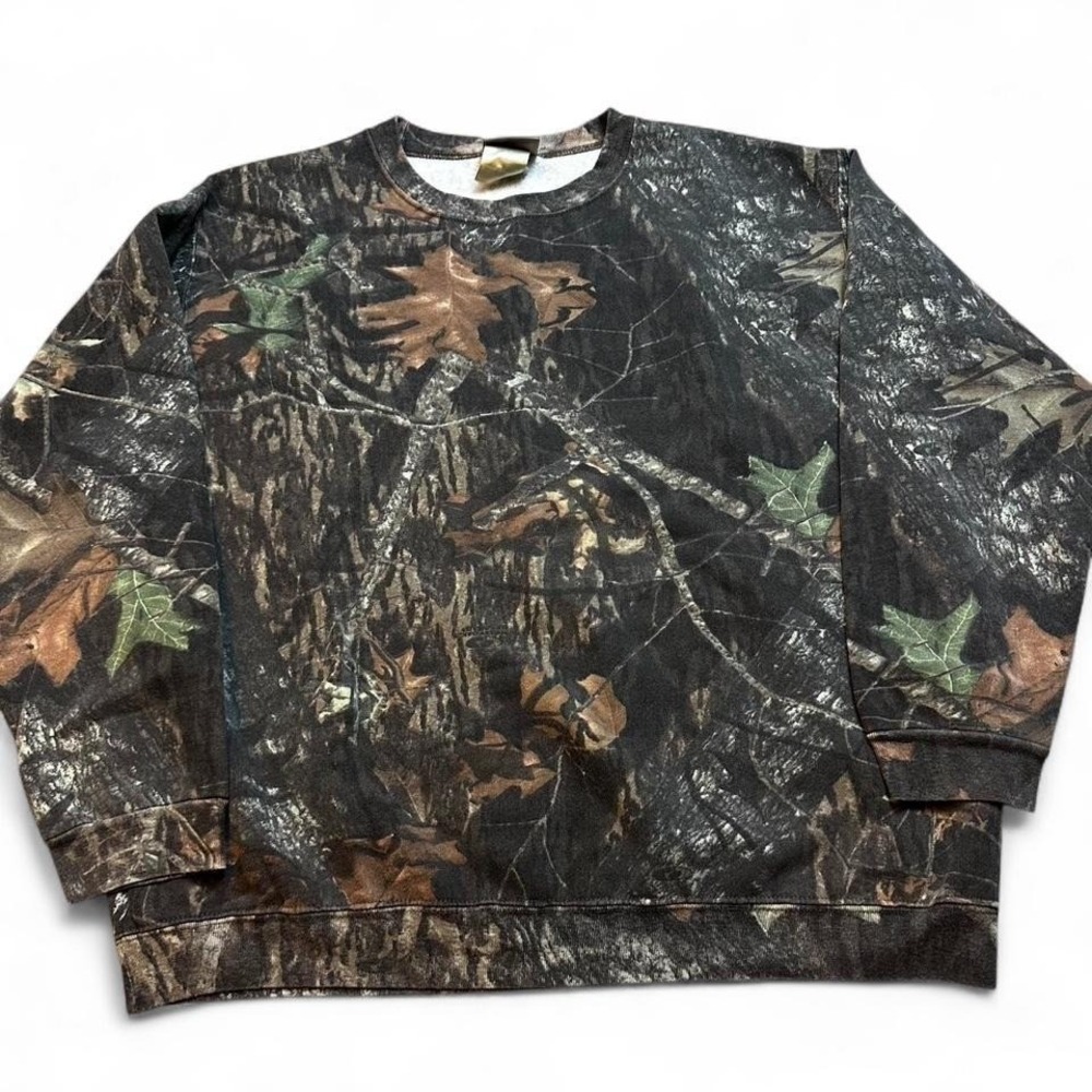 Vintage Jerzees Outdoors camouflage Y2K grunge crewneck sweatshirt 2XL